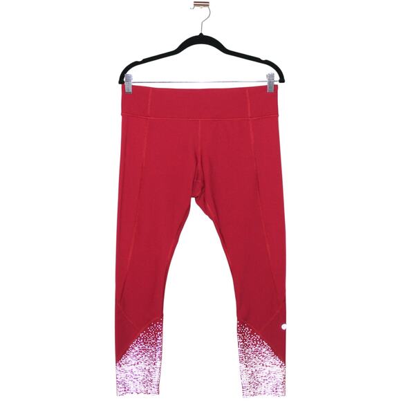 Lululemon Tight Stuff Tight Red and Silver Reflective Print Size 10 - Picture 1 of 10
